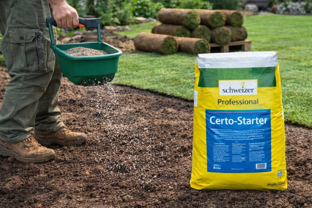 nawożenie trawnika nawozem startowym